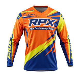 Camiseta Deportiva Transpirable de Secado Rápido para Motocross, Carreras de Autos y Off-Road, con Estampado, Resistente al Viento - Product Image 1