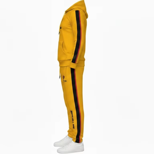 Custom Logo Printed Breathable Winter Men Tracksuit Hoodie Set 100% Cotton Solid Fleece Sporty Casual Jogging <b>Suit</b> - Product Image 5