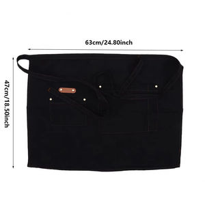 Custom Design Logo Canvas Sleeveless Waist <b>Apron</b> with 1-4 Pockets Washable Classic Style for Kitchen <b>Work</b> - Product Image 6