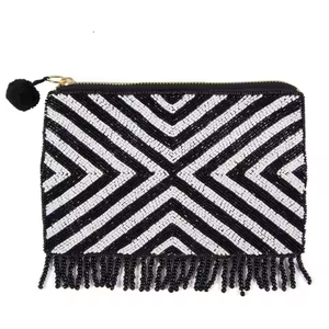 Trendy <b>Seed</b> Beads Coin Pouch With Floral Embroidery Design Custom Style Beaded Coin Pouch With Fine <b>Seed</b> Bead Craft - Product Image 5