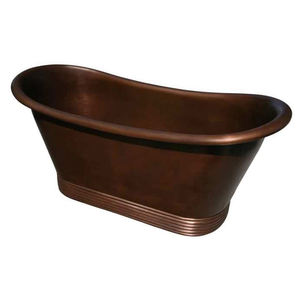 Nueva bañera independiente de cobre con acabado liso, diseño elegante y lujoso para villas, bañera de cobre para baño, venta al por mayor. - Product Image 4