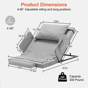 Letto Elettrico Regolabile per Anziani e Pazienti in Gravidanza, Range di Sollevamento 4-68 Gradi, Capacità 300 Libbre, Sponde di Sicurezza Incluse - Product Image 2