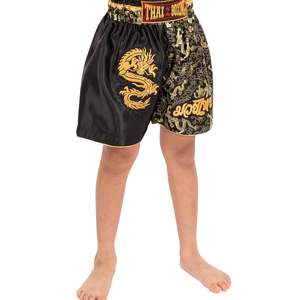 Pantalones Cortos de Muay Thai para Hombre, Estampado Satinado, Cintura Elástica, para Entrenamiento, Gimnasio, Kickboxing, Ligeros - Product Image 6