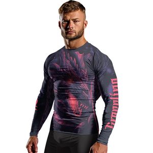 เสื้อแรชการ์ดสั่งทำพิเศษ OEM สำหรับทุกเพศ UPF 50 สำหรับกีฬากลางแจ้ง ระบายอากาศได้ดี ป้องกันการเกิดผื่น ผลิตจากโพลีเอสเตอร์ ขายส่ง OEM - Product Image 5