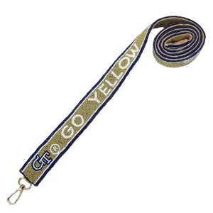 Sangle de sac en perles GO YELLOW de haute qualité, sangle de sac à main en coton faite à la main, réglable, broderie par glowin fashion - Product Image 1