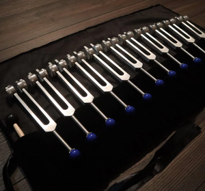 Ensemble de diapasons pondérés 128 Hz avec marteau en silicone pour la guérison et la thérapie sonore - Product Image 5