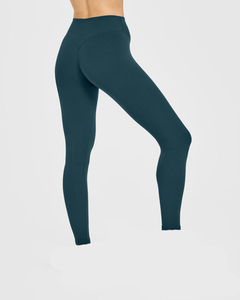 Leggings de yoga taille haute doux avec logo personnalisé pour femmes, leggings de course ajustés, vêtements de sport pour femmes - Product Image 2