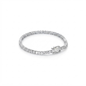 กำไลข้อมือเพชรทรงกลมเจียระไนแบบบริลเลียนท์ ทองคำแท้ 10K 14K 18K เพชรเพาะเลี้ยงในห้องปฏิบัติการ ของขวัญวันครบรอบสำหรับภรรยา พร้อมใบรับรอง IGI เครื่องประดับงานแต่งงาน - Product Image 3