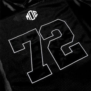 Jersey de Fútbol Americano Negro Personalizado de Moda 2026 con Diseño de Malla en los Hombros, Ropa Deportiva para Hombre, Fabricante Mayorista OEM de EE. UU. - Product Image 4