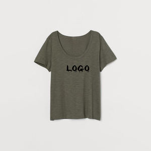Camiseta de Algodón Lisa de Manga Corta, Informal, Suave y Cómoda, Camisetas de Alta Calidad al por Mayor, Camiseta Personalizada para Mujer - Product Image 4