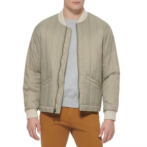 <b>Mens</b> Suede Look Bomber <b>Jacket</b> Soft Touch Zip Up Fashion Coat Rib Sleeve Casual <b>Smart</b> Outerwear Daily Street Wear Factory Custom - Product Image 1