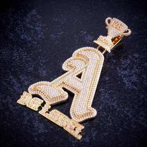 จี้ห้อยคอแบบกำหนดชื่อได้ เงินแท้ 925 ประดับโมอิสซาไนต์สไตล์ฮิปฮอป สำหรับเครื่องประดับคุณภาพสูงที่ได้รับการรับรอง เหมาะสำหรับทั้งชายและหญิง - Product Image 3