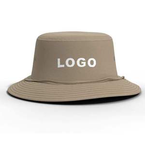 Sombrero de pescador unisex con logotipo personalizado, color sólido, poliéster/algodón, con ojales, para exteriores, primavera/verano - Product Image 2