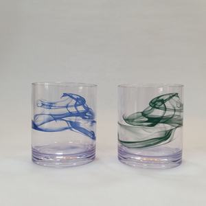 Vaso de bebida acrílico plástico impresiones onduladas - Product Image 2