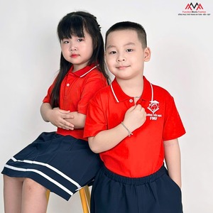Camiseta Polo Escolar Primaria para Niños FMF, Uniforme Unisex Rojo, Tejido de Poliéster y Elastano 50D - Product Image 5
