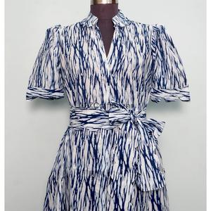 Vestido Midi Informal Bohemio Moderno para Mujer, Estampado Floral, Diseño de Túnica de Algodón Cómodo, Silueta en A, Tacto Suave, Estilo Veraniego - Product Image 4