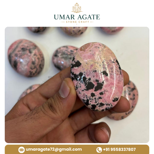Piedra de Rodocrosita Natural Pulida de 45-60 mm, Piedra de Rodocrosita para Palm Stone, Piedra Preciosa al por Mayor para Tiendas de Cristales - Product Image 5
