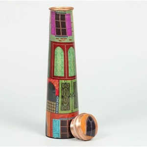 Bouteille d'eau en métal de style oriental Nature Hydration avec motif grue et fleurs de cerisier, portable pour usage extérieur - Product Image 3