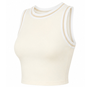 Custom <b>Women</b> <b>Knitted</b> Short Crop <b>Tank</b> <b>Tops</b> Breathable Quick Dry Premium Sleeveless Gyms Fitness Workout Activewear Private Label - Product Image 3