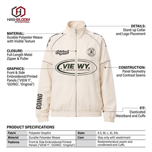 Ensemble de survêtement sportif pour femme avec veste zippée intégrale à col montant, imprimé lettres, coupe régulière, toutes saisons - Product Image 5