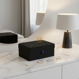 Custom Handmade Beaded MDF Fabric Jewelry <b>Box</b> <b>Floral</b> Lid Decorative Storage 1-3L Capacity Luxury Gift Packaging Supplier for - Product Image 2