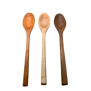 Cuillère de service en bois d'olivier à long manche, résistante à la chaleur, personnalisée, style rustique, ustensiles de cuisine en bois naturel, vente en gros - Product Image 4