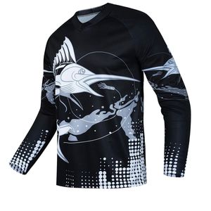 T-shirt de pêche blanc pour garçons, motif rayé, imprimé leurre de bar, design numérique au dos, séchage rapide, 50 85% Polyester + 15% - Product Image 2