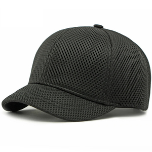 Wholesale Mesh <b>Caps</b> Unisex Mesh <b>Baseball</b> <b>Cap</b> Adjustable 6-Panel Solid Gray Outdoor Casual Hat Breathable Spring Summer Adult OEM - Product Image 3