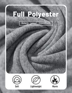 Polyester/Cotton Blend Quarter Zip Fleece Unisex Knit Pullover Midweight <b>Layering</b> Comfortable Everyday Wear OEM Private Label - Product Image 4