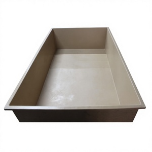 Ornements de jardin rectangulaires en fibre de verre de grande taille, légers, résistants aux intempéries, imperméables, faits à la main, modernes, de KNT Creations - Product Image 1
