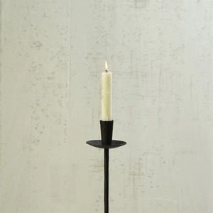 Heavy Duty Forged Iron Yard Stake <b>Candle</b> Stand With Drip Tray Vintage Style Metal Ground Spike Candleholder - Product Image 4