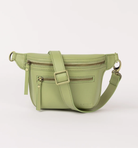 Riñonera cruzada verde claro con cremallera, gran capacidad, impermeable, accesorio para festivales y viajes - Product Image 2