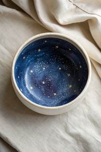 Handmade Resin Bowl Round Artistic Home Decoration <b>Crafted</b> with Hand-Painted Marble Look Finish - Product Image 2