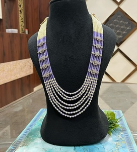 ชุดสร้อยคอพร้อมต่างหูมุกแท้ประดับมอสซาไนต์ชุบเงินทองเหลืองคุณภาพพรีเมียม ดีไซน์คลาสสิก เหมาะสำหรับเป็นของขวัญงานแต่งงานหรืองานหมั้น - Product Image 5