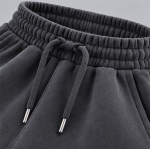 Pantalones Anchos de Hombre en Gris Oscuro, Tejidos, con Cintura Elástica y Cordón Ajustable, Estilo Urbano, Pantalones Deportivos de Otoño - Product Image 5