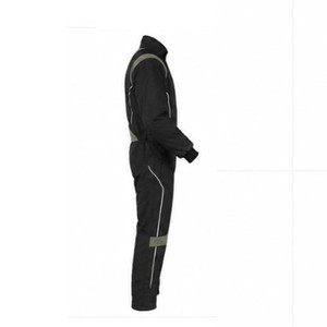 Combinaison de course moto pour homme, noire et grise, à manches longues, avec blocs de couleur, résistante aux flammes, séchage rapide, toutes saisons, adulte - Product Image 4