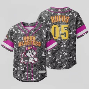 Camiseta de béisbol negra lisa personalizada para hombre, camiseta de béisbol con botones, camisetas deportivas activas para equipos, camisetas de béisbol para niños - Product Image 5