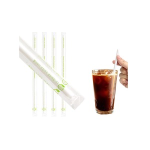 หลอดดูดน้ำ PLA ย่อยสลายได้ทางชีวภาพ ยี่ห้อ DONGILPLATECHI รุ่น Diang ขนาด 7 x 210 มม. บรรจุภัณฑ์แบบห่อแยก สำหรับเครื่องดื่มทั่วไป - Product Image 1