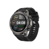 Montre connectée DK68 tendance 2026 avec batterie longue durée 410 mAh, GPS, moniteur de fréquence cardiaque, étanche IP67 et lampe de poche pour les aventures et voyages en plein air