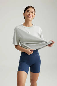 Camiseta Lisa para Mujer, Tops de Algodón de Verano, Colores Sólidos, Estilo Nuevo, Camiseta Deportiva Informal de Diseñador, Camiseta de Marca para Mujer - Product Image 4