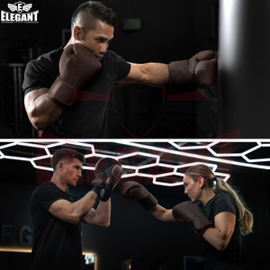 Gants de boxe en cuir de vachette, design classique, couleur marron, nouvelle arrivée, fournisseur de qualité, fabrication sur mesure, équipement d'entraînement au combat - Product Image 4
