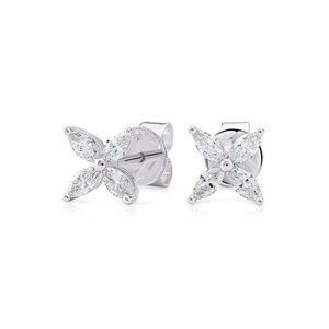 Pear Cut Lab Grown Diamond 14K Gold IGI Certified Floral <b>Stud</b> <b>Earrings</b> Luxury Wedding Anniversary Gift <b>Fine</b> Jewelry for Women - Product Image 1