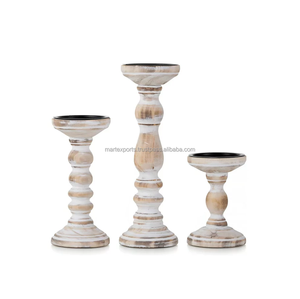 Bougeoir élégant en bois fabriqué à la main pour les mariages et les événements Bougeoir en bois rustique au design minimaliste pour la décoration intérieure - Product Image 6