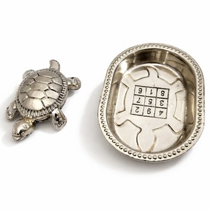 Handcrafted Brass Tortoise Vastu Plate Set Feng Shui Turtle Decorative Tray for Home Decor Spiritual Gift and Office Use India - Product Image 1