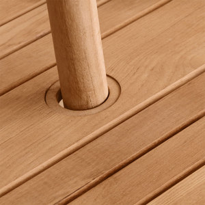 Mesa de Comedor Redonda de Teca Sólida, Ecológica y Duradera, Diseño Moderno, Muebles Comerciales para Hostelería, Exportación al por Mayor - Product Image 6