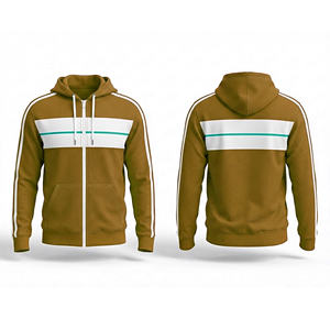 Sweat à capuche zippé de haute qualité avec poches kangourou, en mélange de coton doux, pour hommes, femmes et jeunes, veste à capuche pour l'entraînement, vêtements de sport - Product Image 3