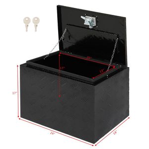 Cassetta Portautensili Portatile in Alluminio da 24 Pollici con Cinque Scomparti, Chiusura Singola, Nera, Impermeabile, Personalizzabile, Supporto OEM per Stoccaggio Utensili - Product Image 2