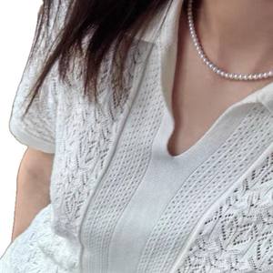 Collier de perles d'eau douce naturelles avec des perles Auri presque parfaitement rondes et sans défaut - Product Image 5