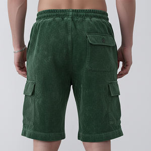 Custom Made Hip Hop Style Acid Washed Side Cargo Pockets <b>Shorts</b> 100% Cotton 340gsm French Terry With Strings <b>Jogger</b> <b>Short</b> - Product Image 6