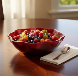 Bol décoratif classique en résine fait main, finition blanche polie, léger, écologique, passe au lave-vaisselle, bol de service alimentaire - Product Image 4